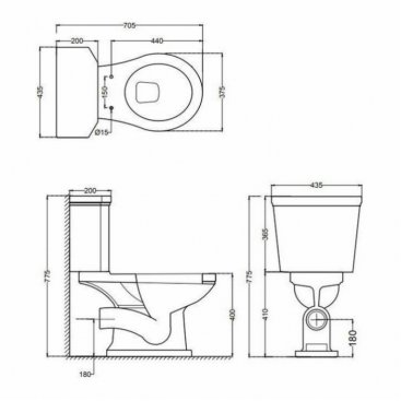 Унитаз напольный Jaquar Queen’s QNS-WHT-7751P+QNS-WHT-7201