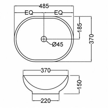 Раковина Jaquar Solo SLS-WHT-6901