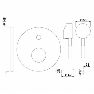 Смеситель для ванны Jaquar Solo SOL-CHR-6065NK хром