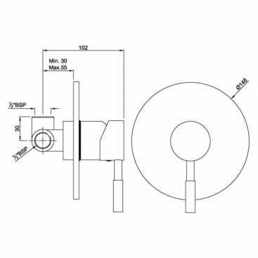 Смеситель для душа Jaquar Solo SOL-CHR-6139 хром