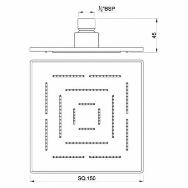 Верхний душ Jaquar Maze OHS-CHR-1605 хром