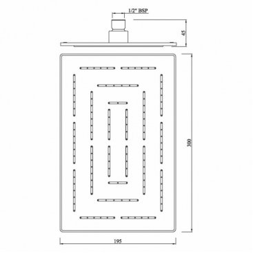 Верхний душ Jaquar Maze OHS-CHR-1637 хром