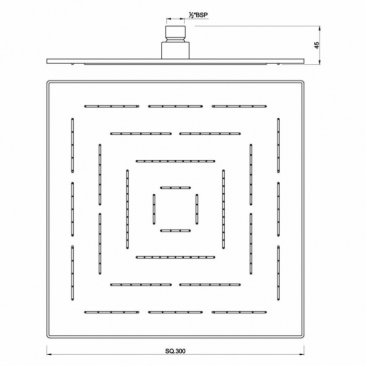 Верхний душ Jaquar Maze OHS-CHR-1639 хром