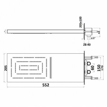 Верхний душ Jaquar Rain Shower OHS-CHR-1649 хром