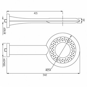 Верхний душ Jaquar Rain Shower OHS-CHR-1765 хром