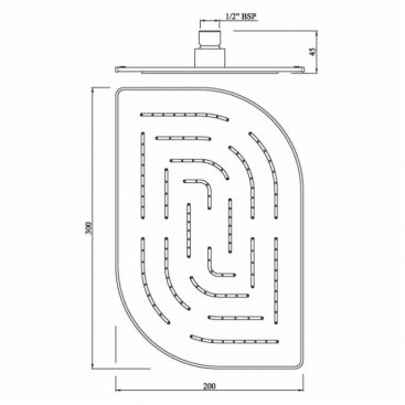 Верхний душ Jaquar Maze OHS-CHR-85859M хром