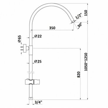 Душевая стойка Jaquar SHA-CHR-1213 хром