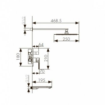 Душевая система Kaiser Linear 59077