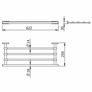 Полка для полотенца Langberger Alster 10903B