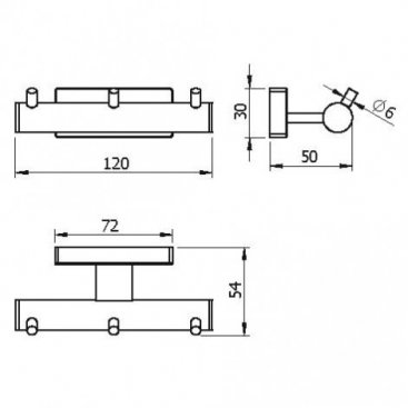 Крючок тройной Langberger Alster 10933B