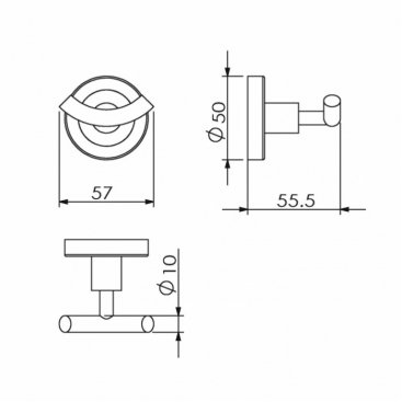 Крючок двойной Langberger Burano 11032B