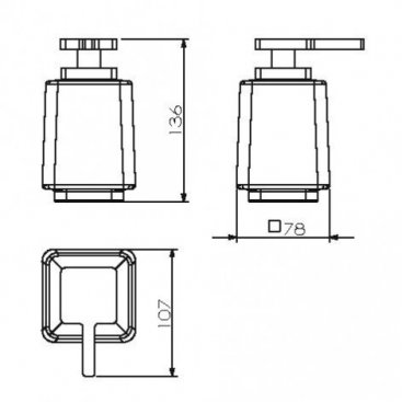 Дозатор для жидкого мыла Langberger Melvin 32021A-01-00