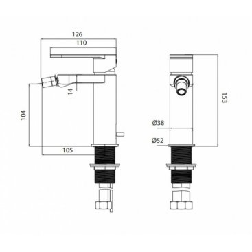 Смеситель для биде M&Z Castello CSL00300M