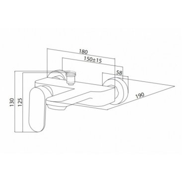 Смеситель для ванны M&Z Castello CSL00501M