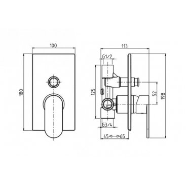 Смеситель для душа M&Z Castello CSL02800M