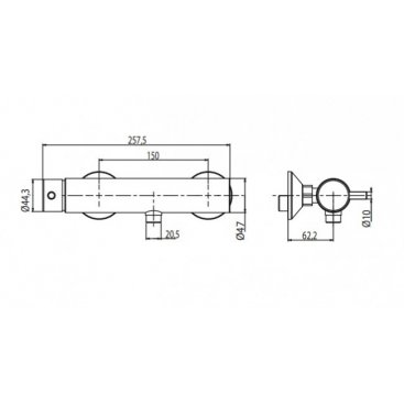 Смеситель для душа M&Z Ditirambo DRB00800