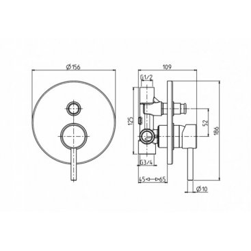 Смеситель для душа M&Z Ditirambo DRB02820