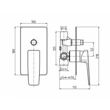 Смеситель для душа M&Z New Geometry NGM02800