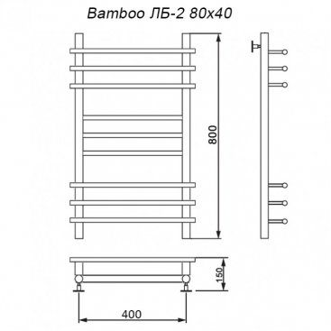 Полотенцесушитель Ника Bamboo ЛБ-2 80/40