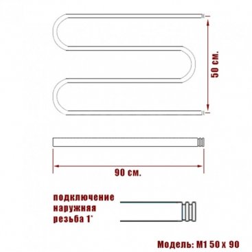 Полотенцесушитель Ника Simple M 50/90