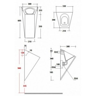 Писсуар Olympia Crystal CRY501201