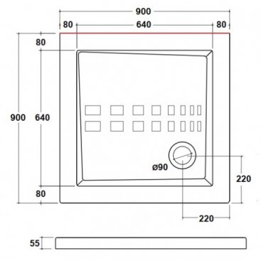 Душевой поддон Olympia Ibis IBI8909001