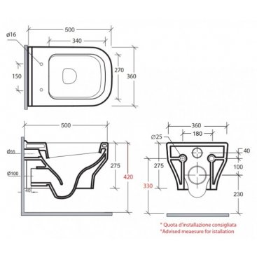 Унитаз подвесной Olympia Synthesis SYN120201