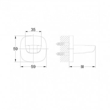 Держатель для лейки Omnires Hudson 8879ACR