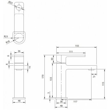 Смеситель для раковины Omnires Baretti BA7810 CR