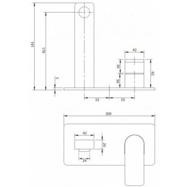 Смеситель для раковины Omnires Baretti BA7815BL