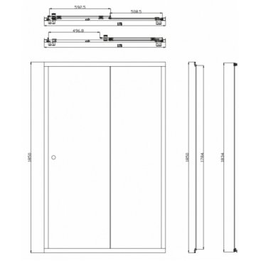 Душевая дверь Omnires Bronx S2050120CRTR