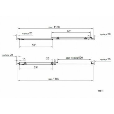 Душевая дверь Omnires Chelsea NDP12XCRTR