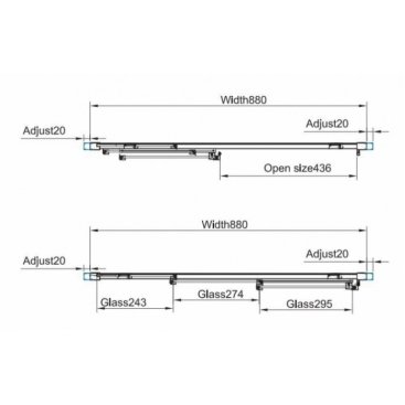 Душевая дверь Omnires Chelsea NDT90XCRTR