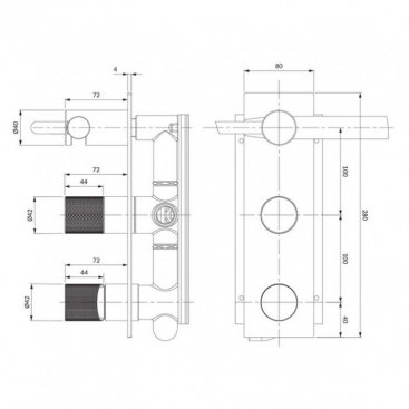 Смеситель для душа Omnires Contour CT8035/1CR