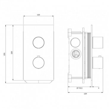 Смеситель для душа Omnires Contour CT8036GLB