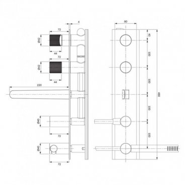 Смеситель для ванны Omnires Contour CT8037/1AT