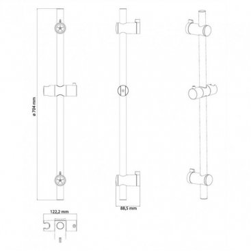 Штанга для душа Omnires DR10CR