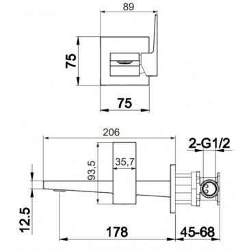 Смеситель для раковины Omnires Fresh FR7115NCR