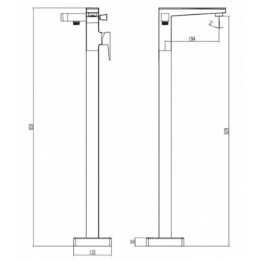 Смеситель для ванны Omnires Fresh FR7133CR