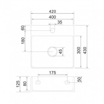 Раковина Omnires Garland GARLAND420BP