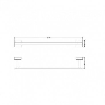 Держатель для полотенца 40 см Omnires Lift 8124ACR