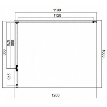 Душевой уголок Omnires Manhattan MH1012CRTR