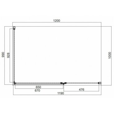 Душевой уголок Omnires Manhattan MH1210CRTR