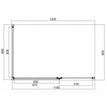 Душевой уголок Omnires Manhattan MH1290CRTR