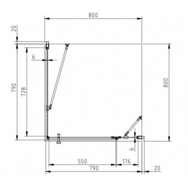 Душевой уголок Omnires Manhattan MH8080CRTR