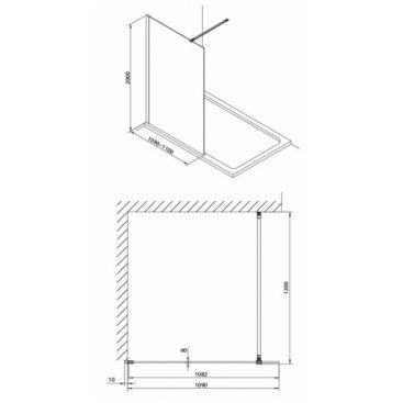 Душевая перегородка Omnires Marina DNR11XCRTR