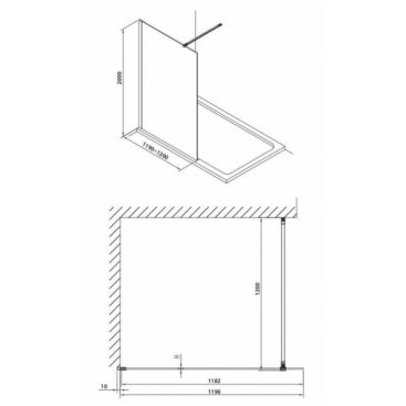 Душевая перегородка Omnires Marina DNR12XCRTR