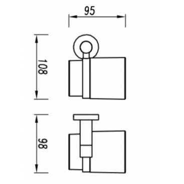 Стакан настенный Omnires Modern Project MP60320BL