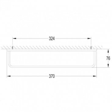 Держатель для полотенца 37 см Omnires Darling DA70230BL