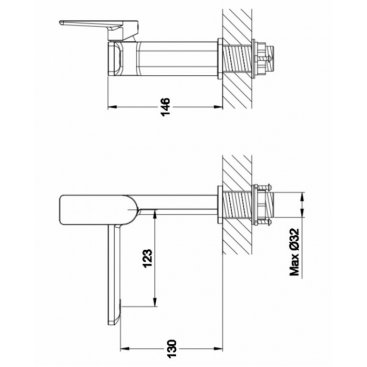 Смеситель для раковины Omnires Parma PM7410XCR